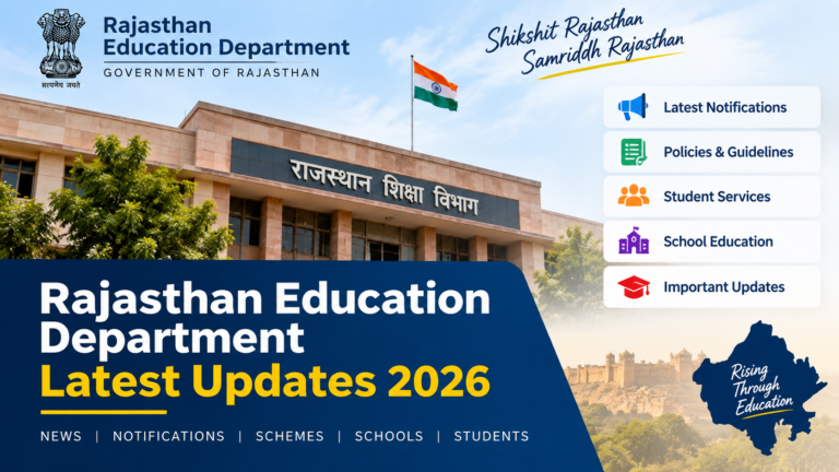 Rajasthan Education Department Latest Updates 2026